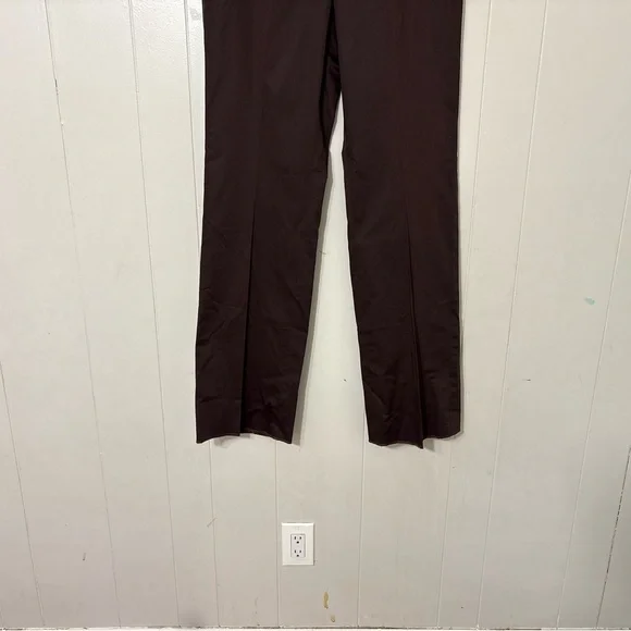 St. John For Neiman Marcus Fudge Brown Cotton Blend Career Pants Size 10 - Picture 2 of 7